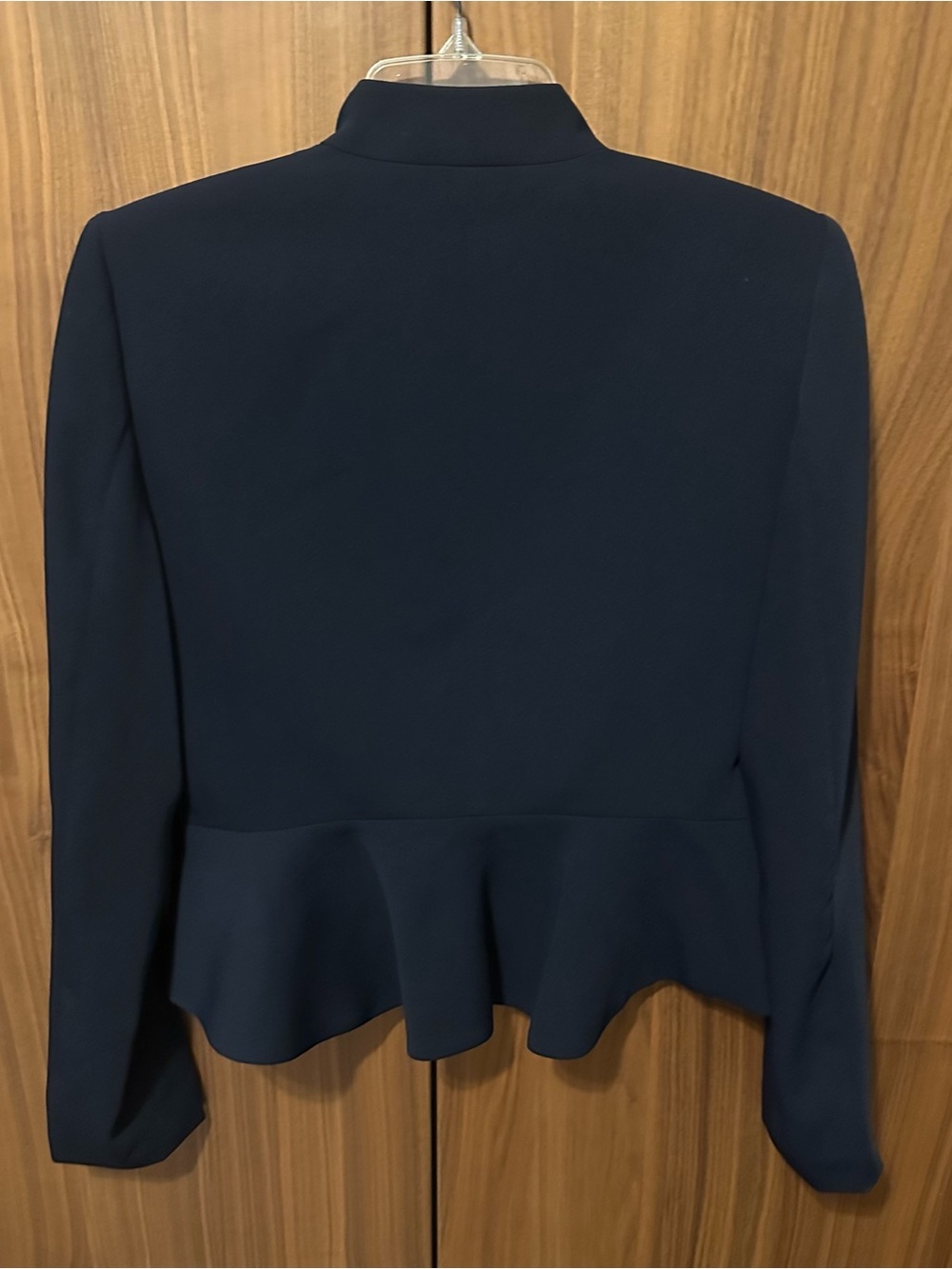 Tahari Navy Blazer with Pink Satin Lining - Picture 3 of 5